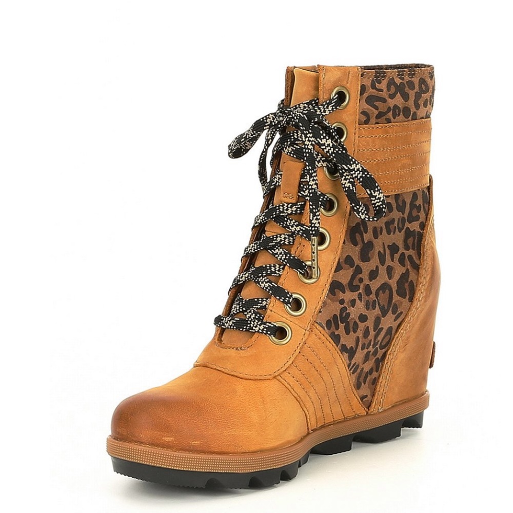 Sorel RARE Leopard Print Lexie wedges - Picture 7 of 8